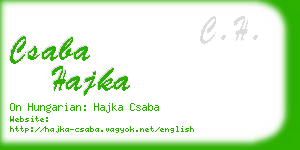 csaba hajka business card